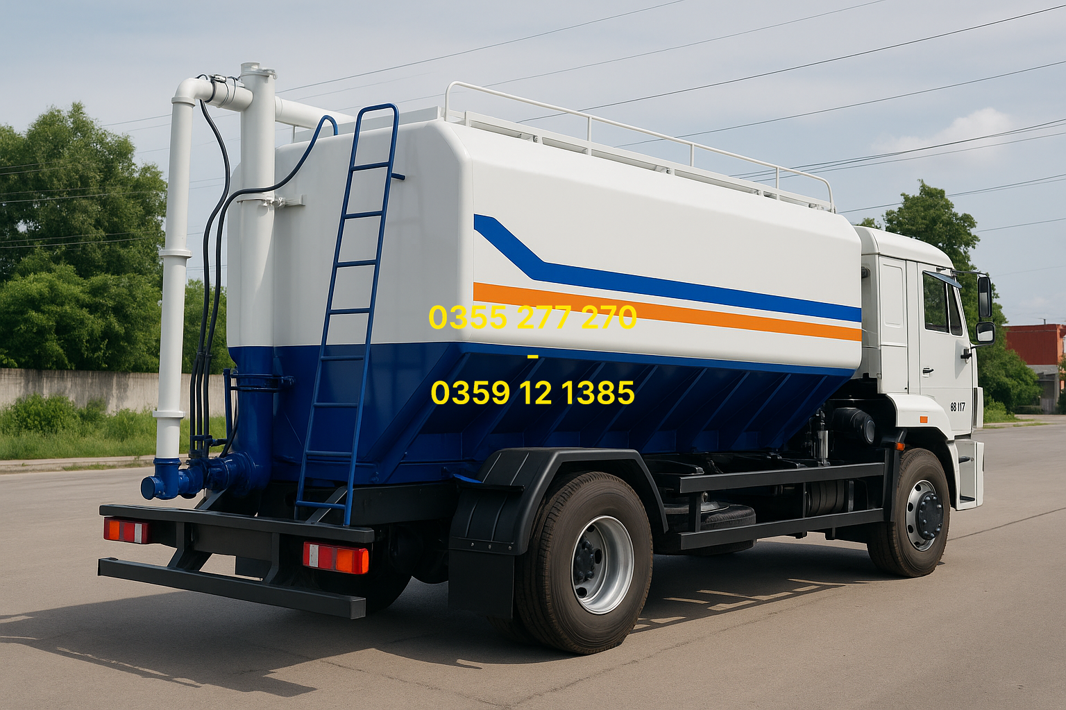xe bồn KamAZ chở cám' xe bồn chở cám Nguyên Vĩ' xe bồn chở thức ăn chăn nuôi' xe KamAZ 65117 15 tấn' xe KamAZ 53229'  xe KamAZ 3 chân chở cám'  bồn chở cám trục vít'  bồn cám inox 304' xe chở cám giá rẻ'
